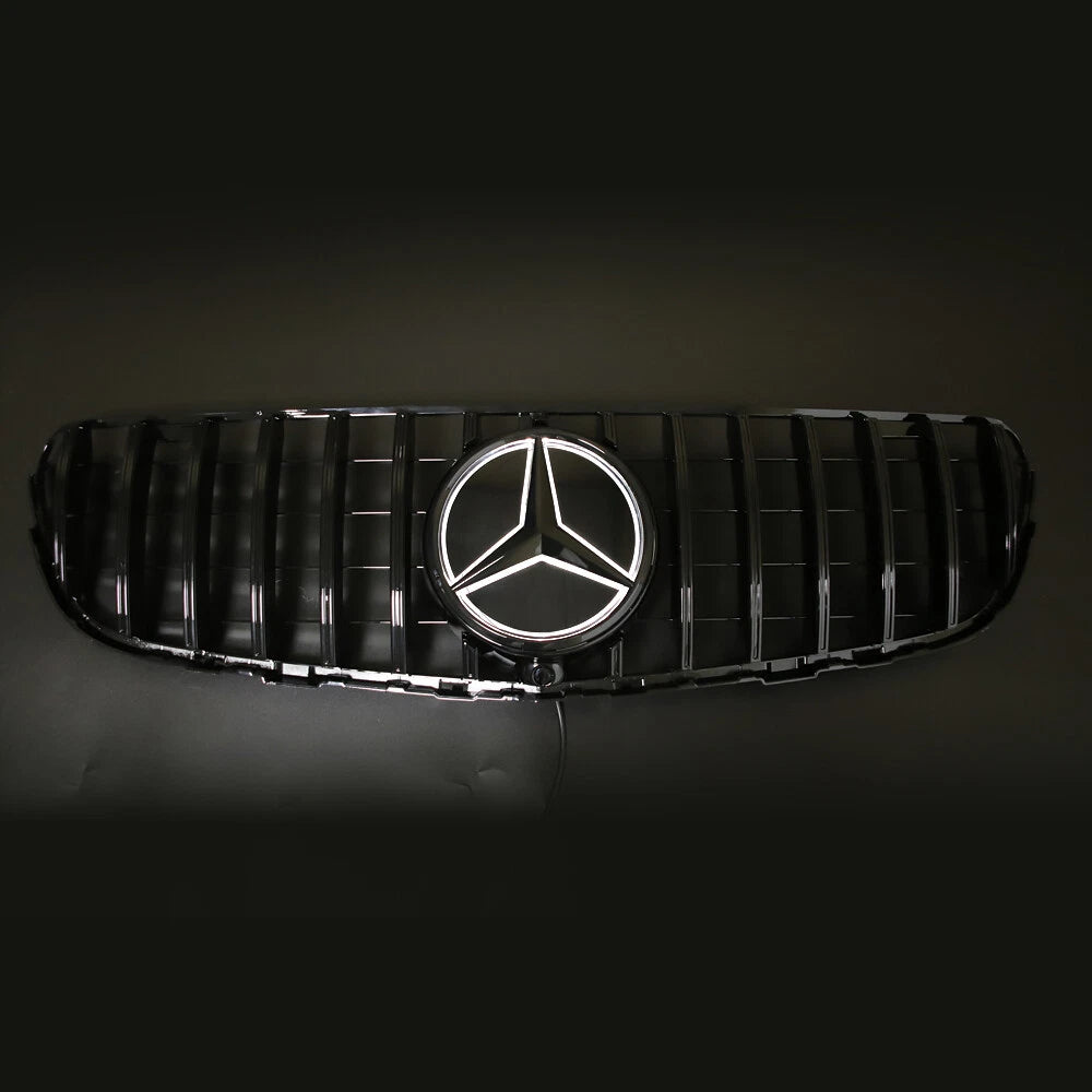 Black Front Grille with LED Emblem for X253/C253 GLC Class 2016-2019