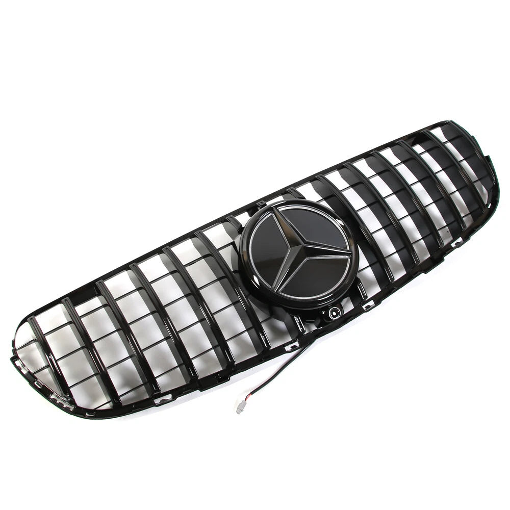 Black Front Grille with LED Emblem for X253/C253 GLC Class 2016-2019