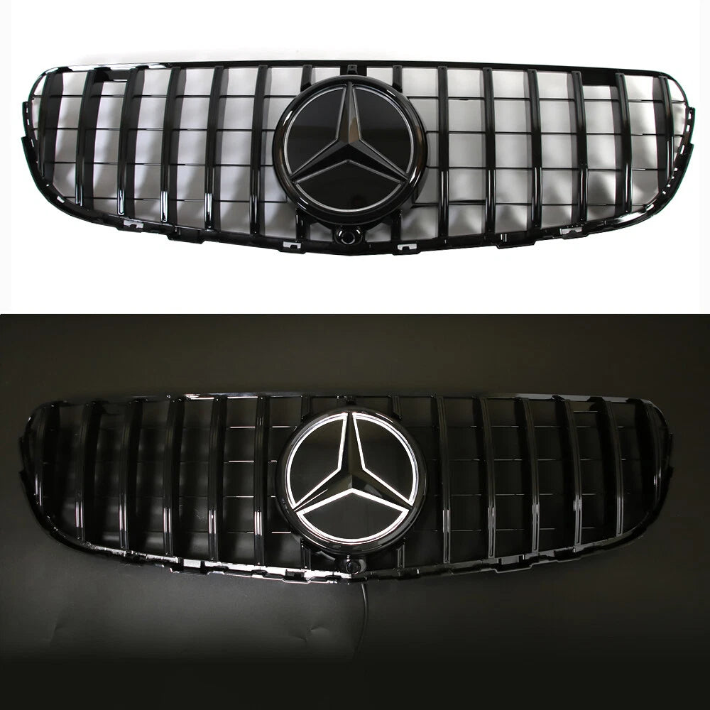 Black Front Grille with LED Emblem for X253/C253 GLC Class 2016-2019
