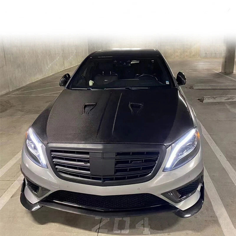 Gloss Black Front Splitter for W222 S Class 2014-2017