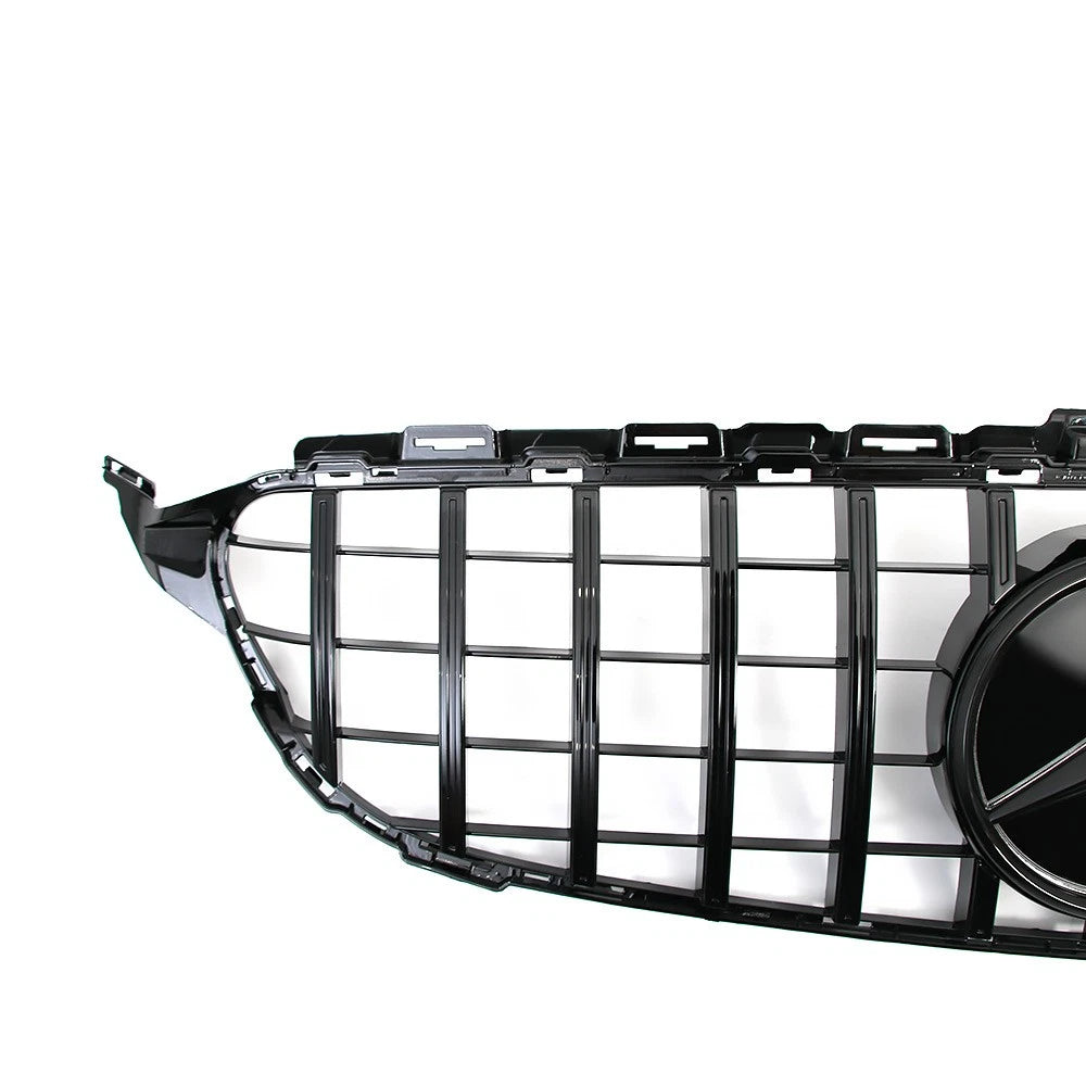 Black Front Grille with LED Emblem for W205 C Class 2019-2021