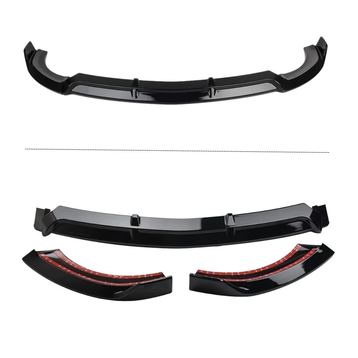 Gloss Black Front Splitter for W213 E Class 2017-2020