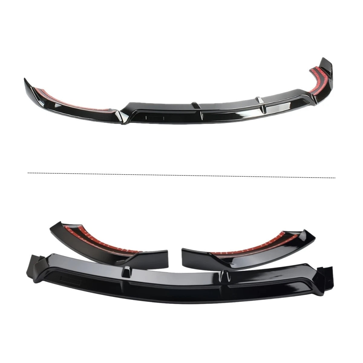 Gloss Black Front Splitter for W213 E Class 2017-2020