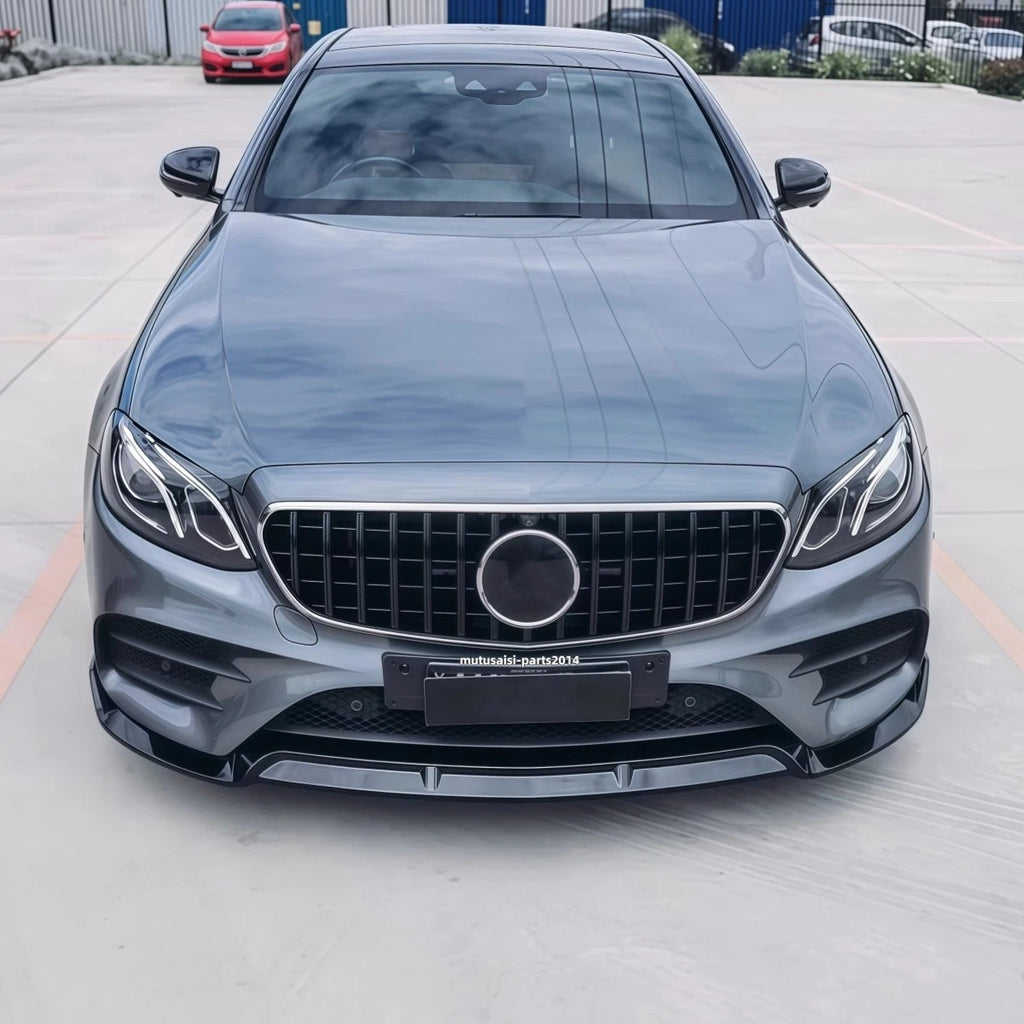 Gloss Black Front Splitter for W213 E Class 2017-2020