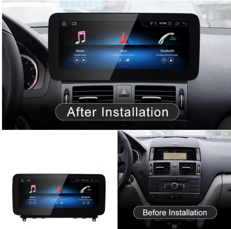 12.3in Apple CarPlay & Android Auto Screen Upgrade for W204 C Class