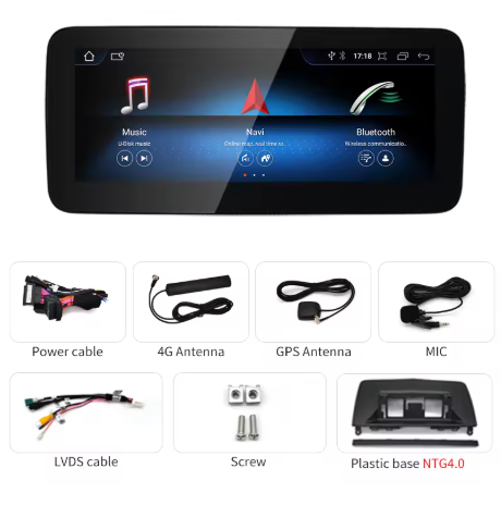 12.3in Apple CarPlay & Android Auto Screen Upgrade for W204 C Class
