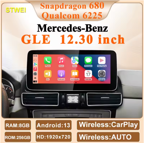 12.3in Apple CarPlay & Android Auto Screen Upgrade for W166/C166 GLE Class