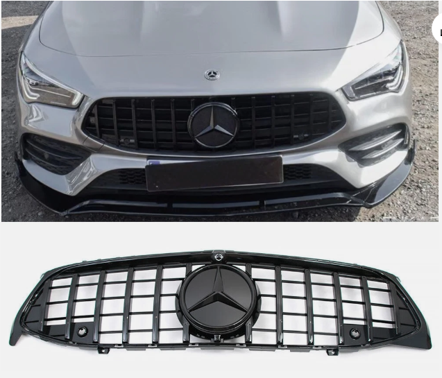 Black Front Grille for C118 CLA Class 2020-2023