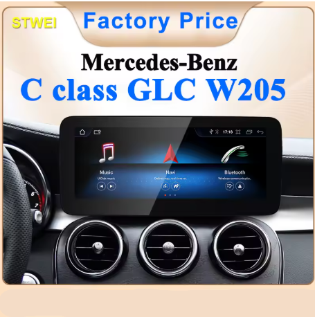 12.3in Apple CarPlay & Android Auto Screen Upgrade for W205 C Class and X253/C253 GLC Class